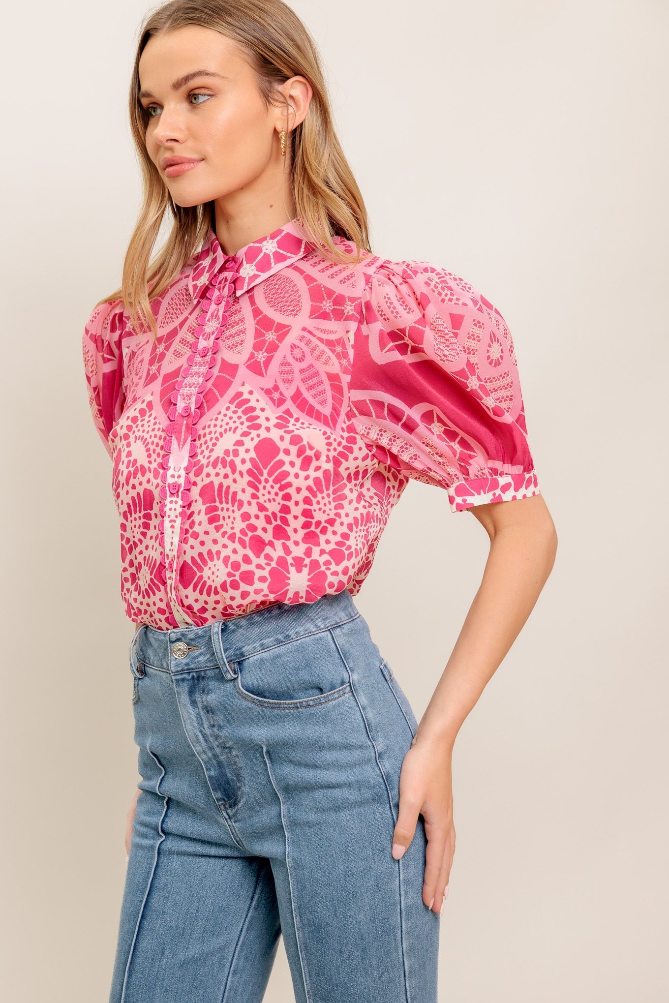 PRECIOUS HEART WOVEN TOP Flying Tomato